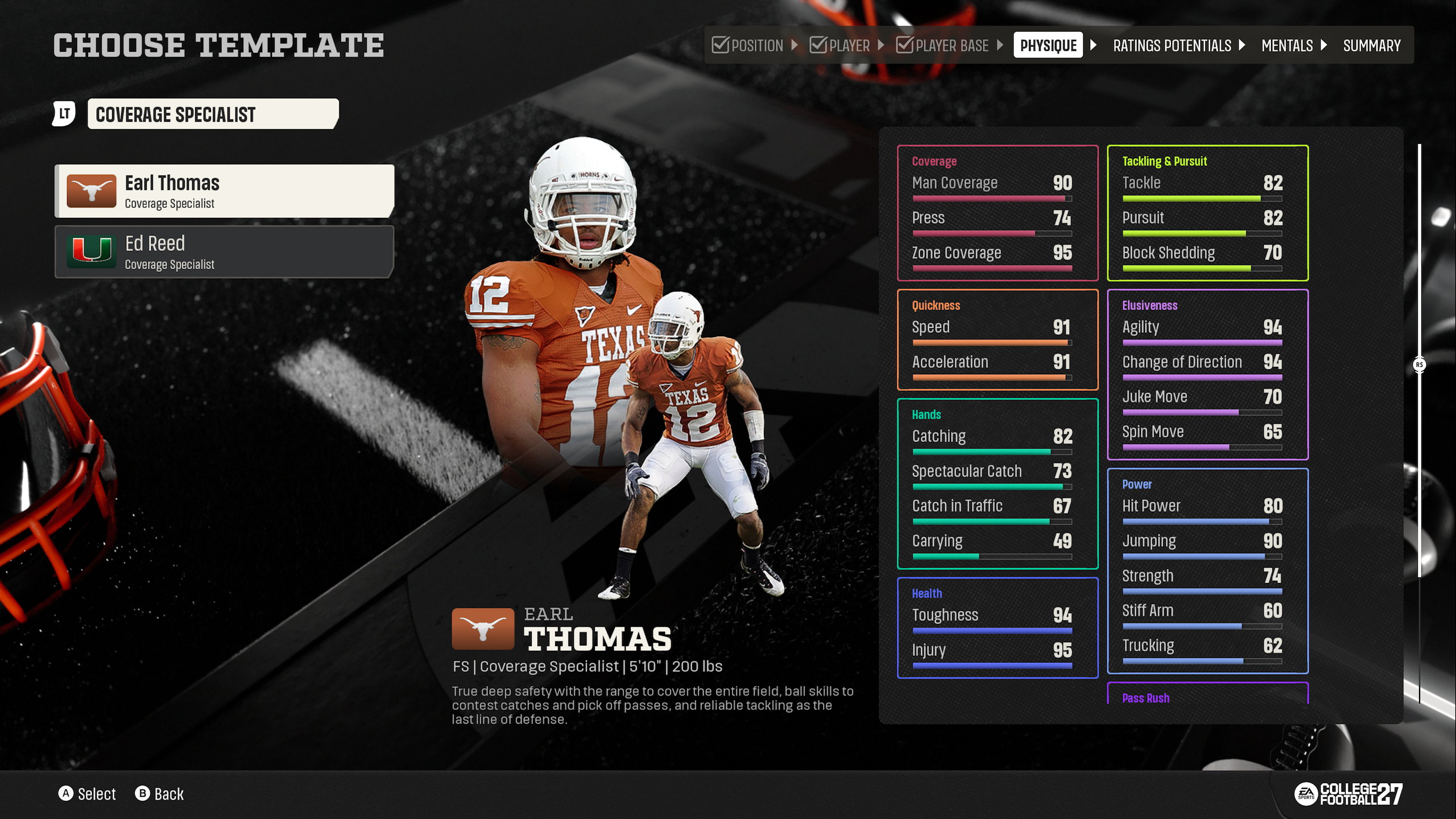 College Football Player Packages